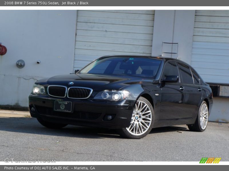 Jet Black / Black 2008 BMW 7 Series 750Li Sedan