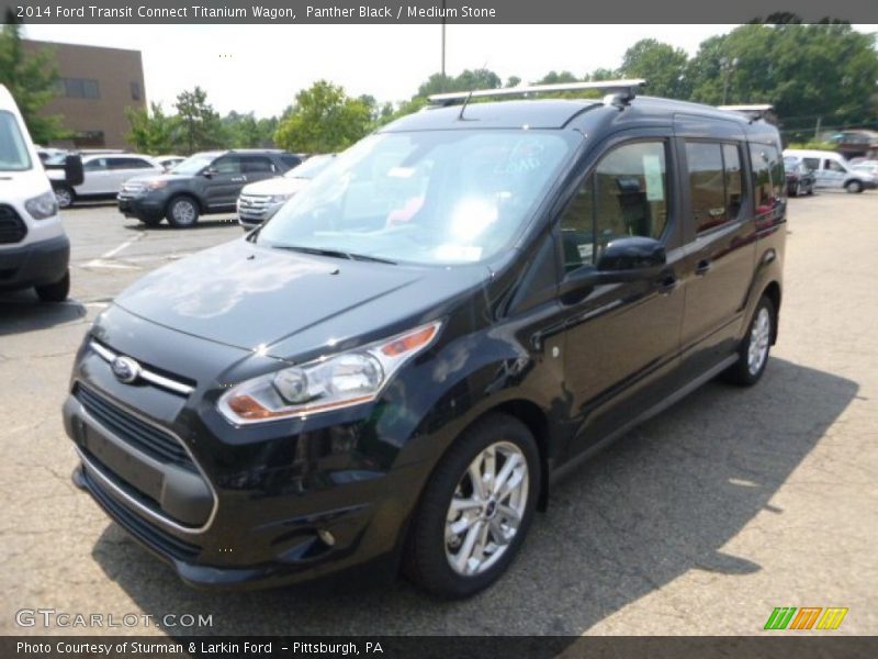 Panther Black / Medium Stone 2014 Ford Transit Connect Titanium Wagon