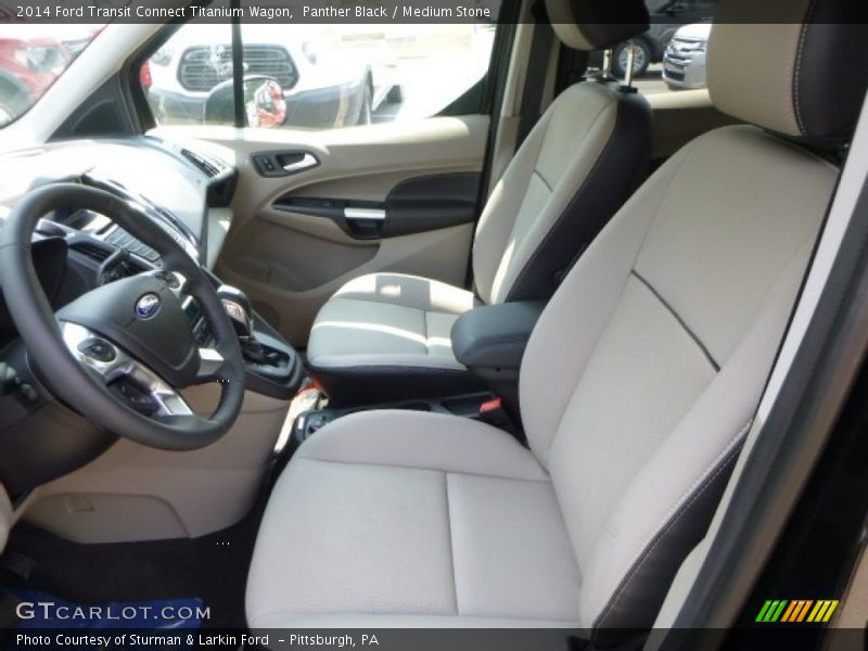 Panther Black / Medium Stone 2014 Ford Transit Connect Titanium Wagon