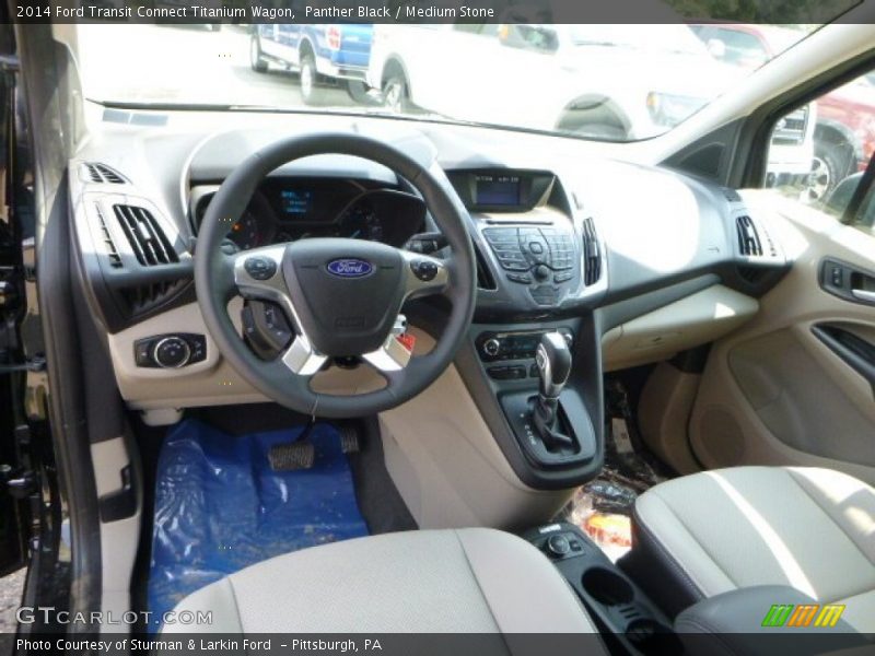 Panther Black / Medium Stone 2014 Ford Transit Connect Titanium Wagon
