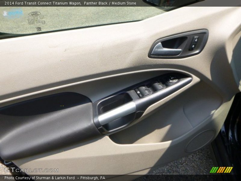 Panther Black / Medium Stone 2014 Ford Transit Connect Titanium Wagon