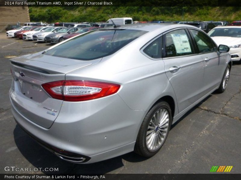 Ingot Silver / Charcoal Black 2014 Ford Fusion Titanium AWD