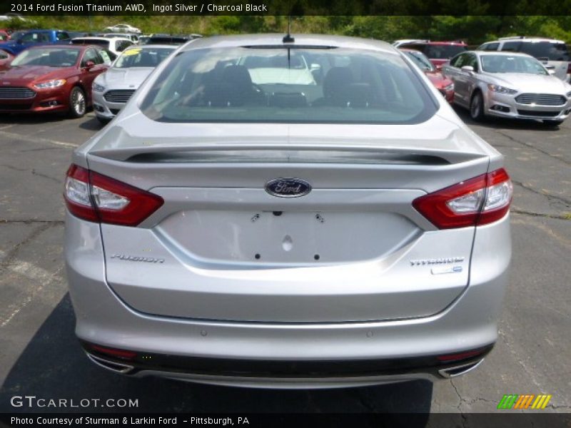 Ingot Silver / Charcoal Black 2014 Ford Fusion Titanium AWD