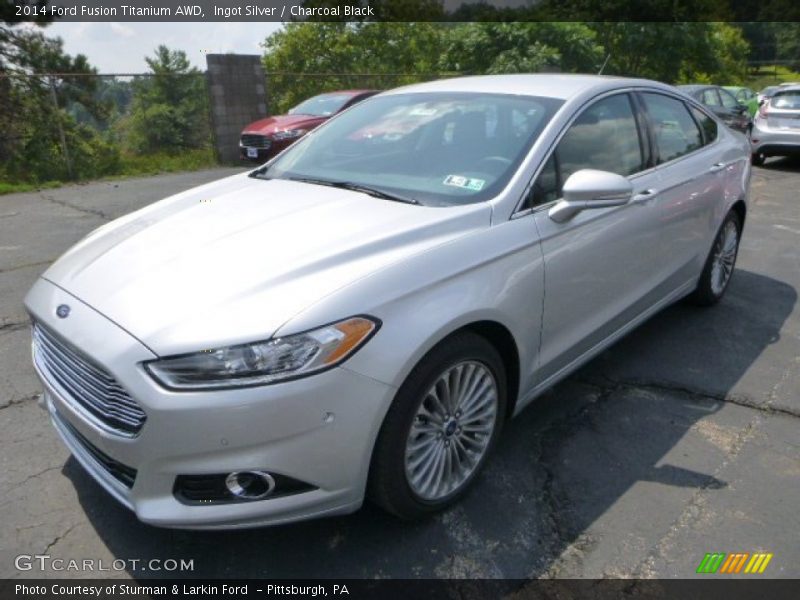 Ingot Silver / Charcoal Black 2014 Ford Fusion Titanium AWD