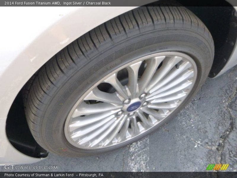 Ingot Silver / Charcoal Black 2014 Ford Fusion Titanium AWD