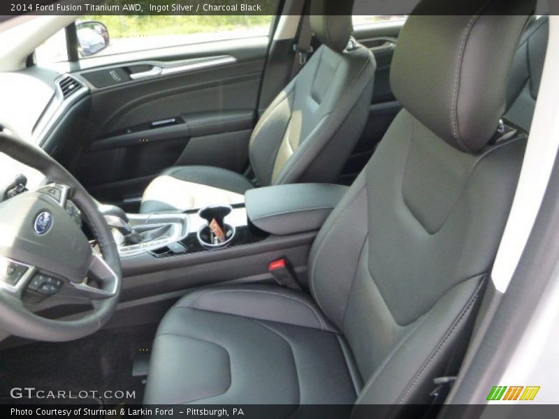 Ingot Silver / Charcoal Black 2014 Ford Fusion Titanium AWD