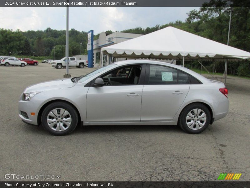 Silver Ice Metallic / Jet Black/Medium Titanium 2014 Chevrolet Cruze LS