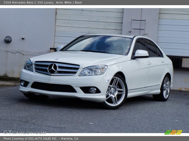 Arctic White / Black 2009 Mercedes-Benz C 300 Luxury