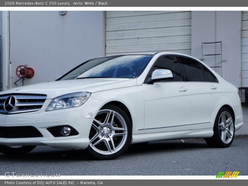 Arctic White / Black 2009 Mercedes-Benz C 300 Luxury