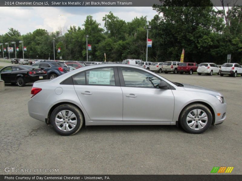 Silver Ice Metallic / Jet Black/Medium Titanium 2014 Chevrolet Cruze LS