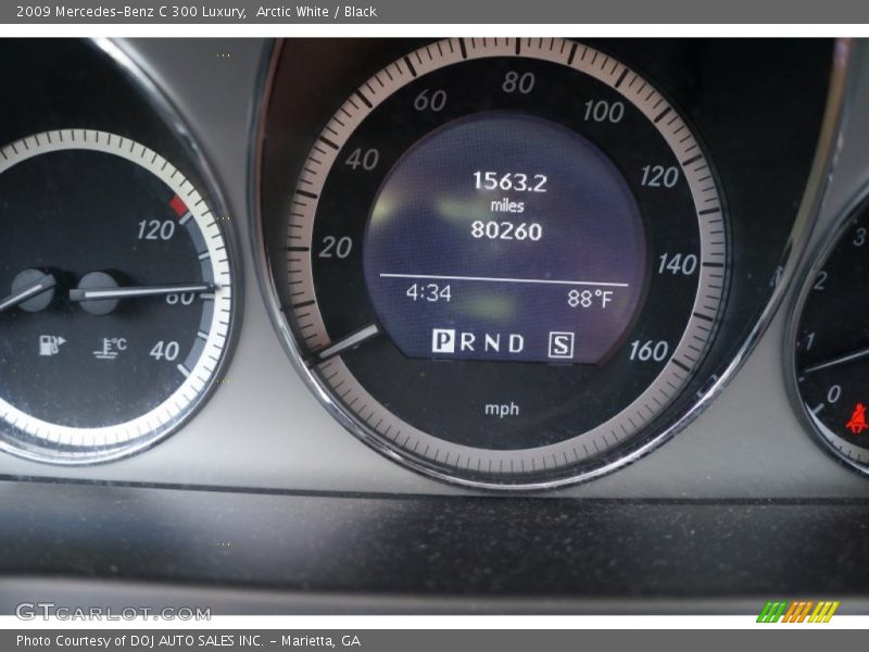 Arctic White / Black 2009 Mercedes-Benz C 300 Luxury