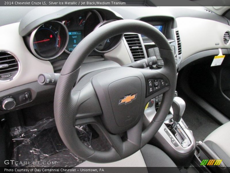 Silver Ice Metallic / Jet Black/Medium Titanium 2014 Chevrolet Cruze LS