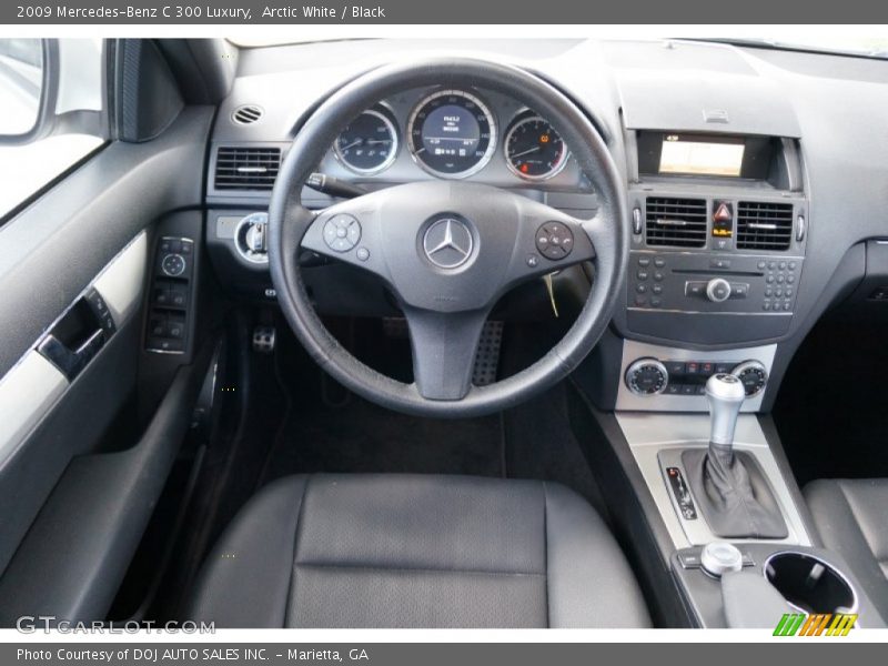 Arctic White / Black 2009 Mercedes-Benz C 300 Luxury