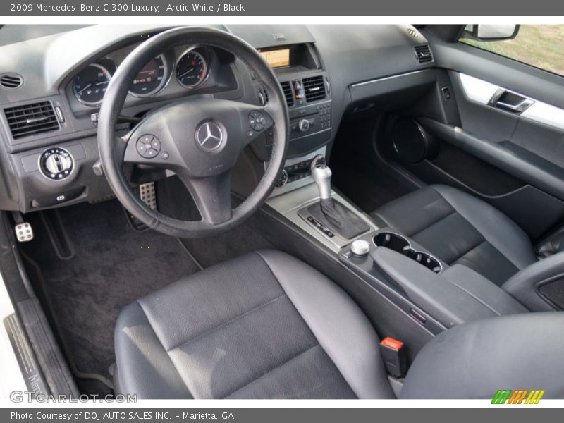 Arctic White / Black 2009 Mercedes-Benz C 300 Luxury