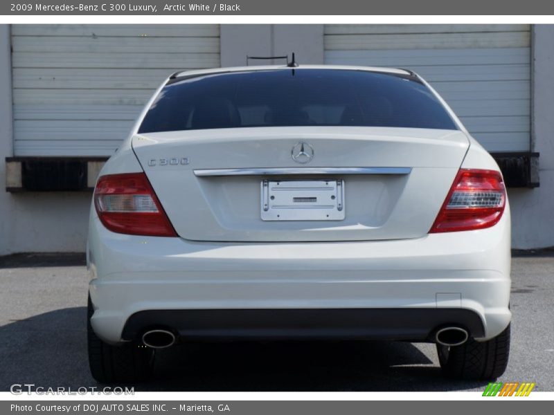 Arctic White / Black 2009 Mercedes-Benz C 300 Luxury