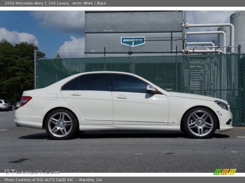 Arctic White / Black 2009 Mercedes-Benz C 300 Luxury