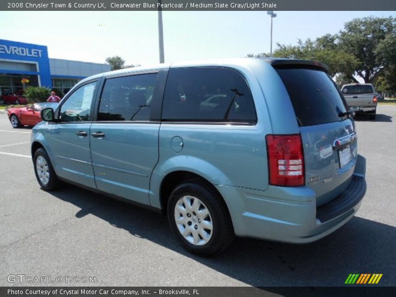 Clearwater Blue Pearlcoat / Medium Slate Gray/Light Shale 2008 Chrysler Town & Country LX