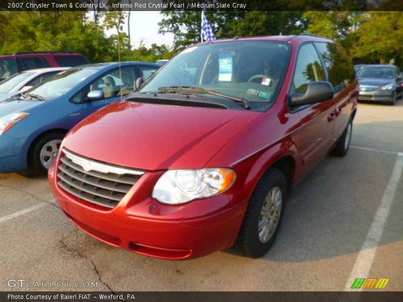 Inferno Red Crystal Pearl / Medium Slate Gray 2007 Chrysler Town & Country LX