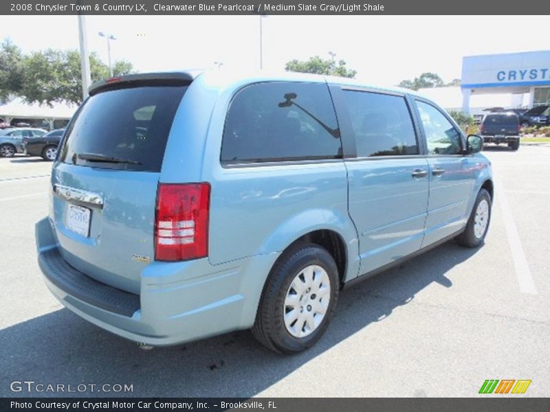Clearwater Blue Pearlcoat / Medium Slate Gray/Light Shale 2008 Chrysler Town & Country LX