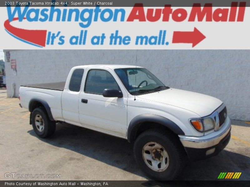 Super White / Charcoal 2003 Toyota Tacoma Xtracab 4x4