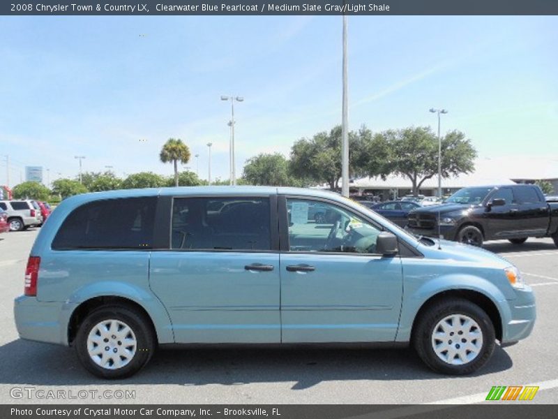 Clearwater Blue Pearlcoat / Medium Slate Gray/Light Shale 2008 Chrysler Town & Country LX