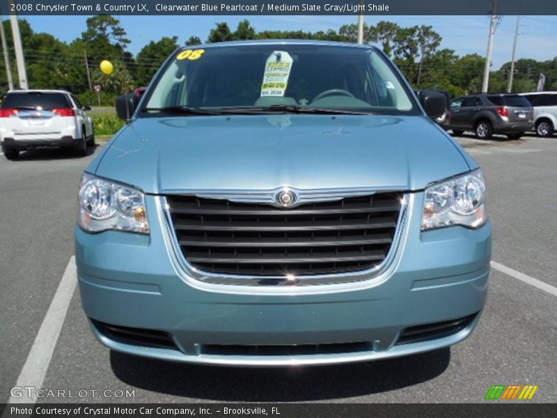 Clearwater Blue Pearlcoat / Medium Slate Gray/Light Shale 2008 Chrysler Town & Country LX