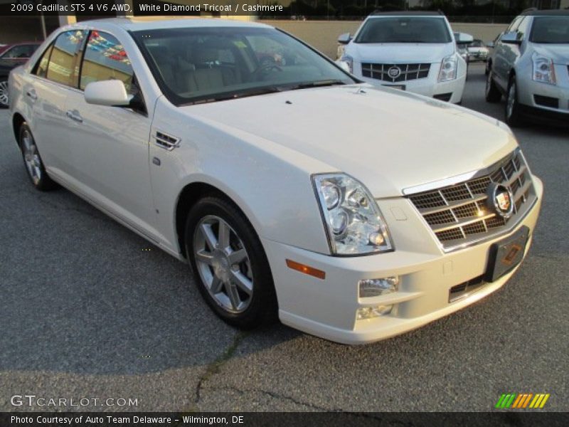 White Diamond Tricoat / Cashmere 2009 Cadillac STS 4 V6 AWD