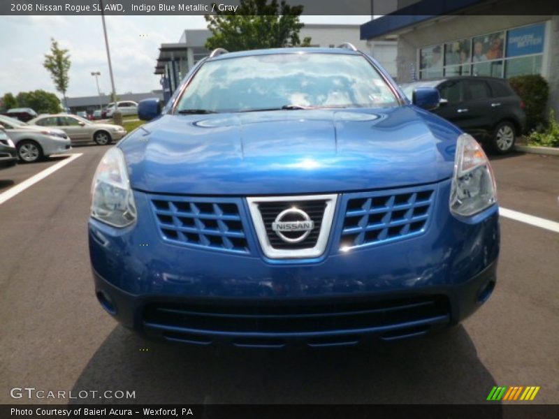 Indigo Blue Metallic / Gray 2008 Nissan Rogue SL AWD