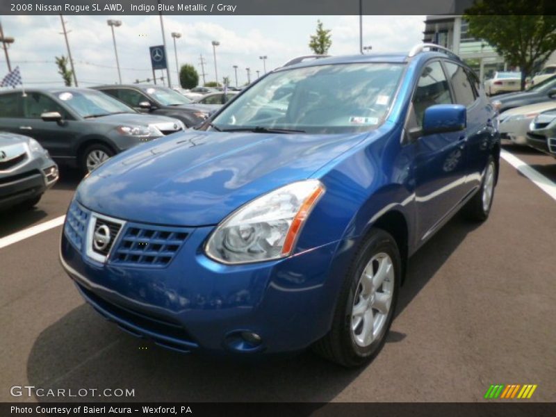 Indigo Blue Metallic / Gray 2008 Nissan Rogue SL AWD