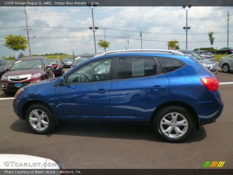 Indigo Blue Metallic / Gray 2008 Nissan Rogue SL AWD