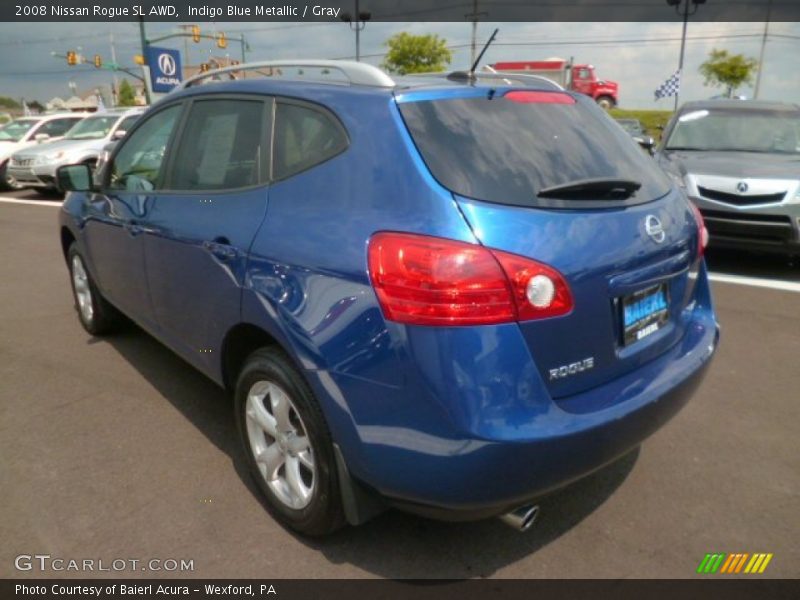 Indigo Blue Metallic / Gray 2008 Nissan Rogue SL AWD