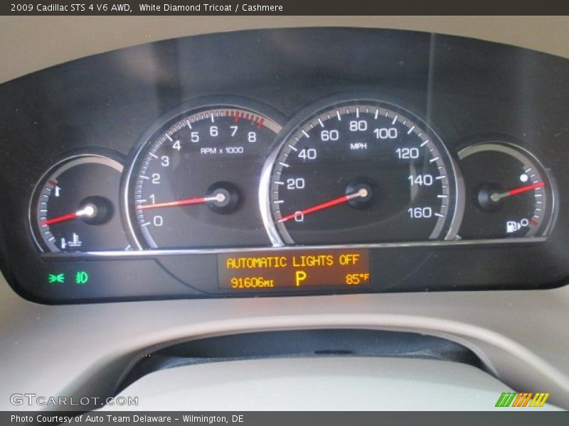 White Diamond Tricoat / Cashmere 2009 Cadillac STS 4 V6 AWD