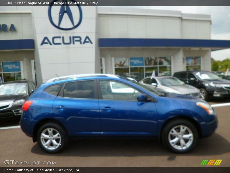 Indigo Blue Metallic / Gray 2008 Nissan Rogue SL AWD