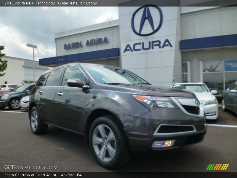 Grigio Metallic / Ebony 2011 Acura MDX Technology
