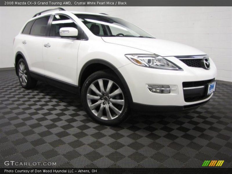 Crystal White Pearl Mica / Black 2008 Mazda CX-9 Grand Touring AWD