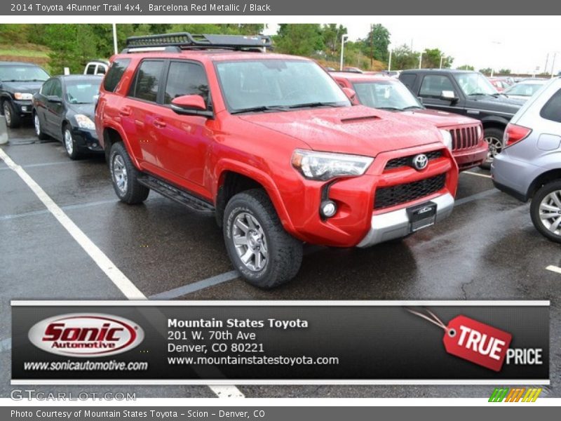Barcelona Red Metallic / Black 2014 Toyota 4Runner Trail 4x4