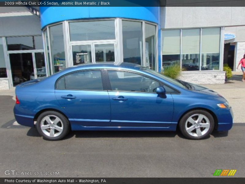 Atomic Blue Metallic / Black 2009 Honda Civic LX-S Sedan