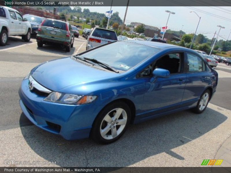 Atomic Blue Metallic / Black 2009 Honda Civic LX-S Sedan