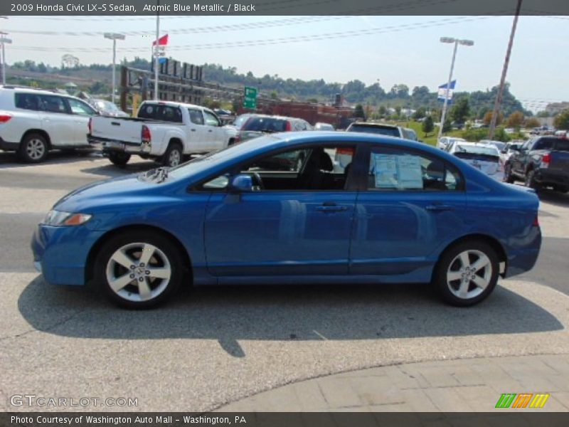 Atomic Blue Metallic / Black 2009 Honda Civic LX-S Sedan