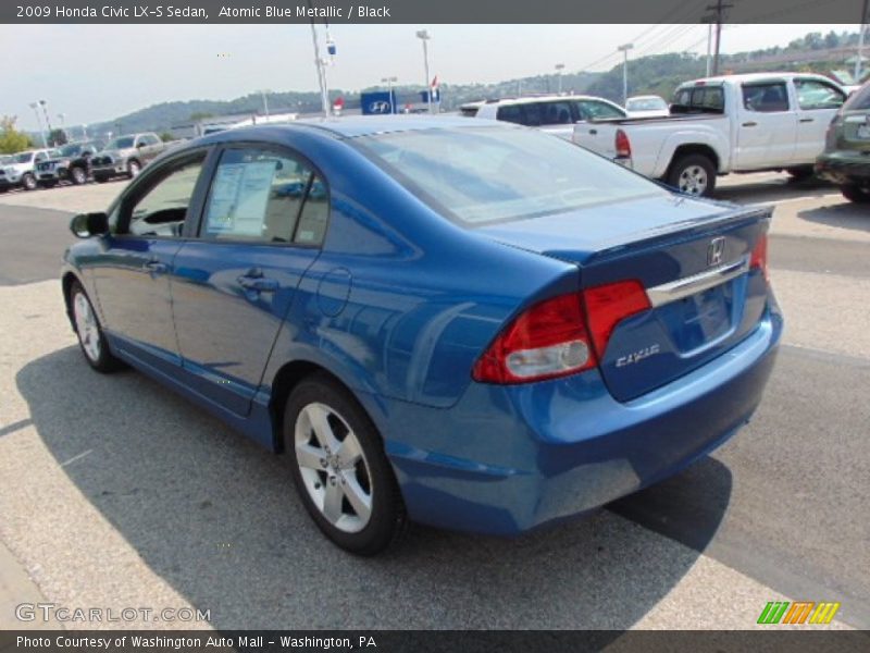 Atomic Blue Metallic / Black 2009 Honda Civic LX-S Sedan