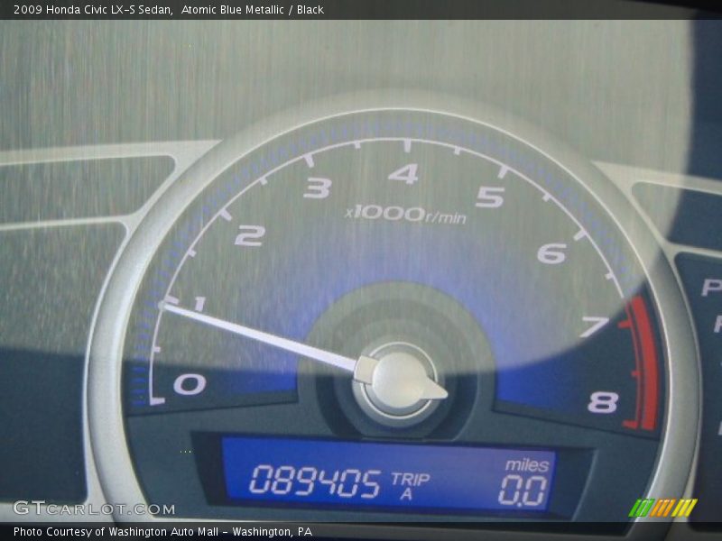 Atomic Blue Metallic / Black 2009 Honda Civic LX-S Sedan