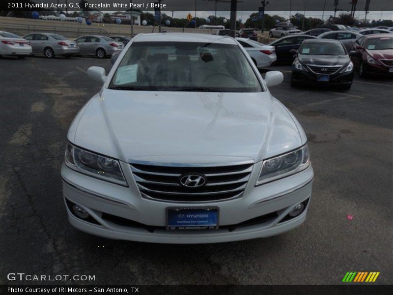 Porcelain White Pearl / Beige 2011 Hyundai Azera GLS