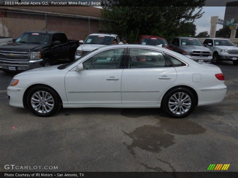 Porcelain White Pearl / Beige 2011 Hyundai Azera GLS