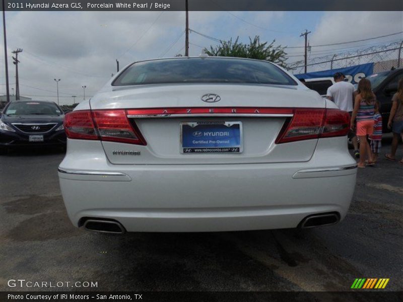 Porcelain White Pearl / Beige 2011 Hyundai Azera GLS