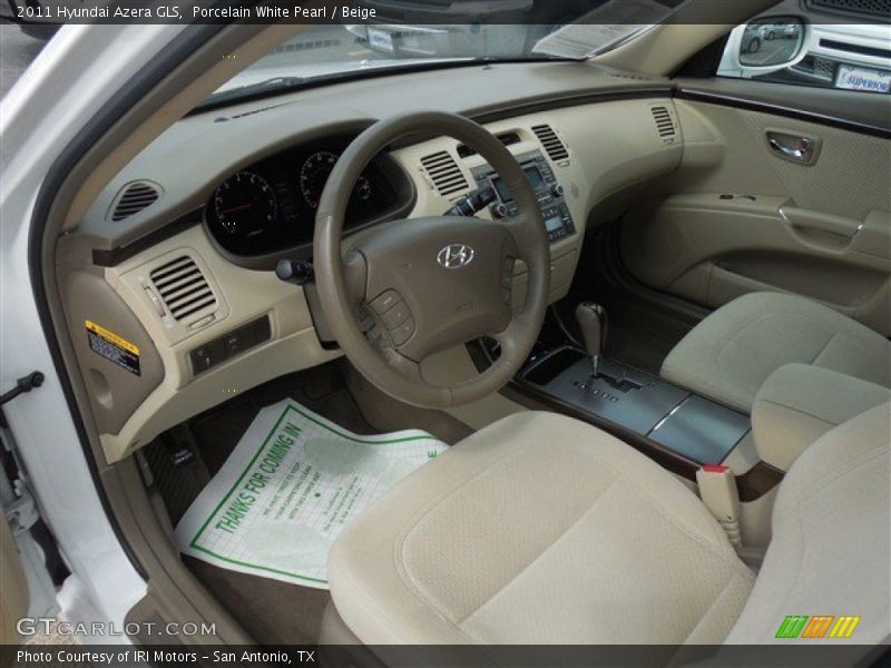 Porcelain White Pearl / Beige 2011 Hyundai Azera GLS