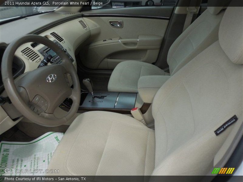 Porcelain White Pearl / Beige 2011 Hyundai Azera GLS