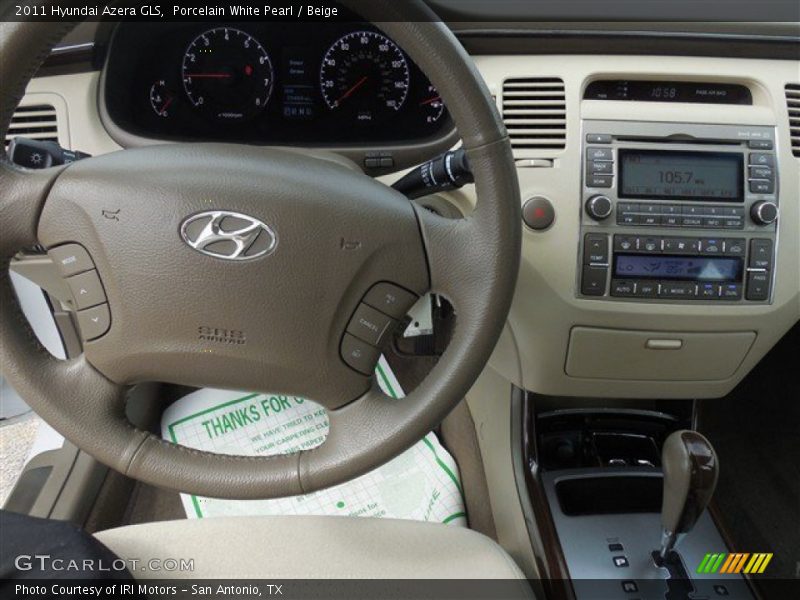 Porcelain White Pearl / Beige 2011 Hyundai Azera GLS