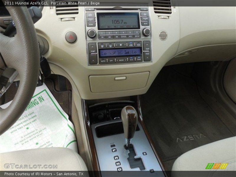 Porcelain White Pearl / Beige 2011 Hyundai Azera GLS