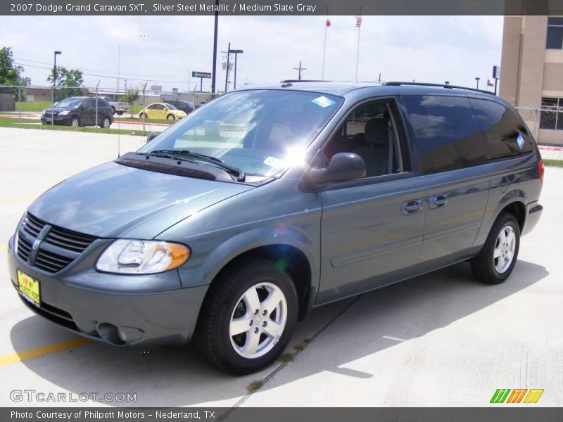 Silver Steel Metallic / Medium Slate Gray 2007 Dodge Grand Caravan SXT