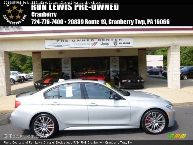 Glacier Silver Metallic / Black 2013 BMW 3 Series 335i xDrive Sedan